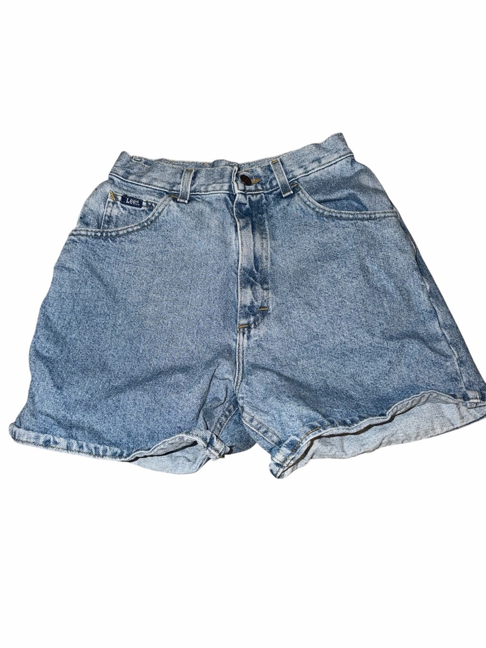 Lee Light Wash High-Rise Denim Shorts